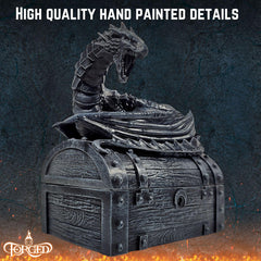 Forged Dice Co. Wyvern Dice Chest also stores D&D miniatures securely when traveling.