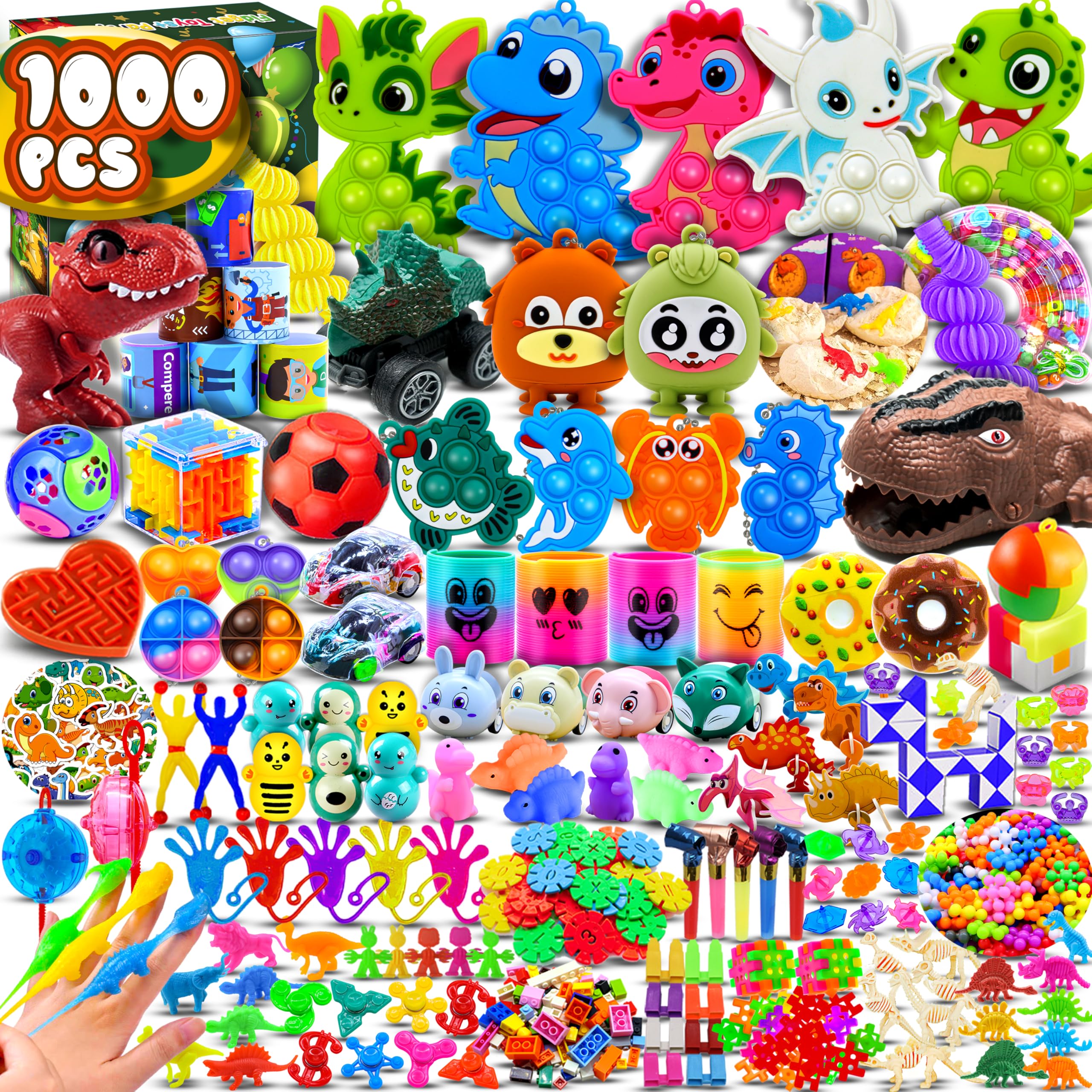 FORLINX 1000pcs party favors kids pack with assorted fidgets for parties