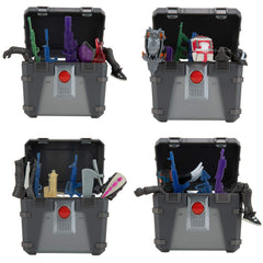Fortnite Henchman Chest pack with 8 back bling and 12 weapons for 4-inch figures.
