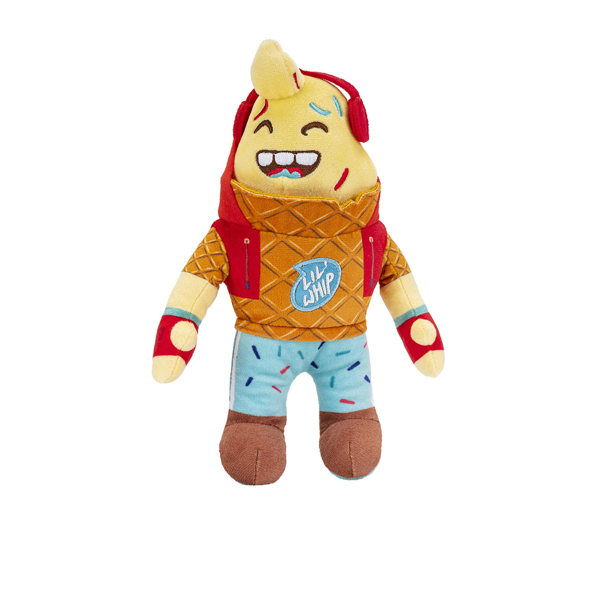 Fortnite Lil Whip plush front view offers cuddly comfort for fans