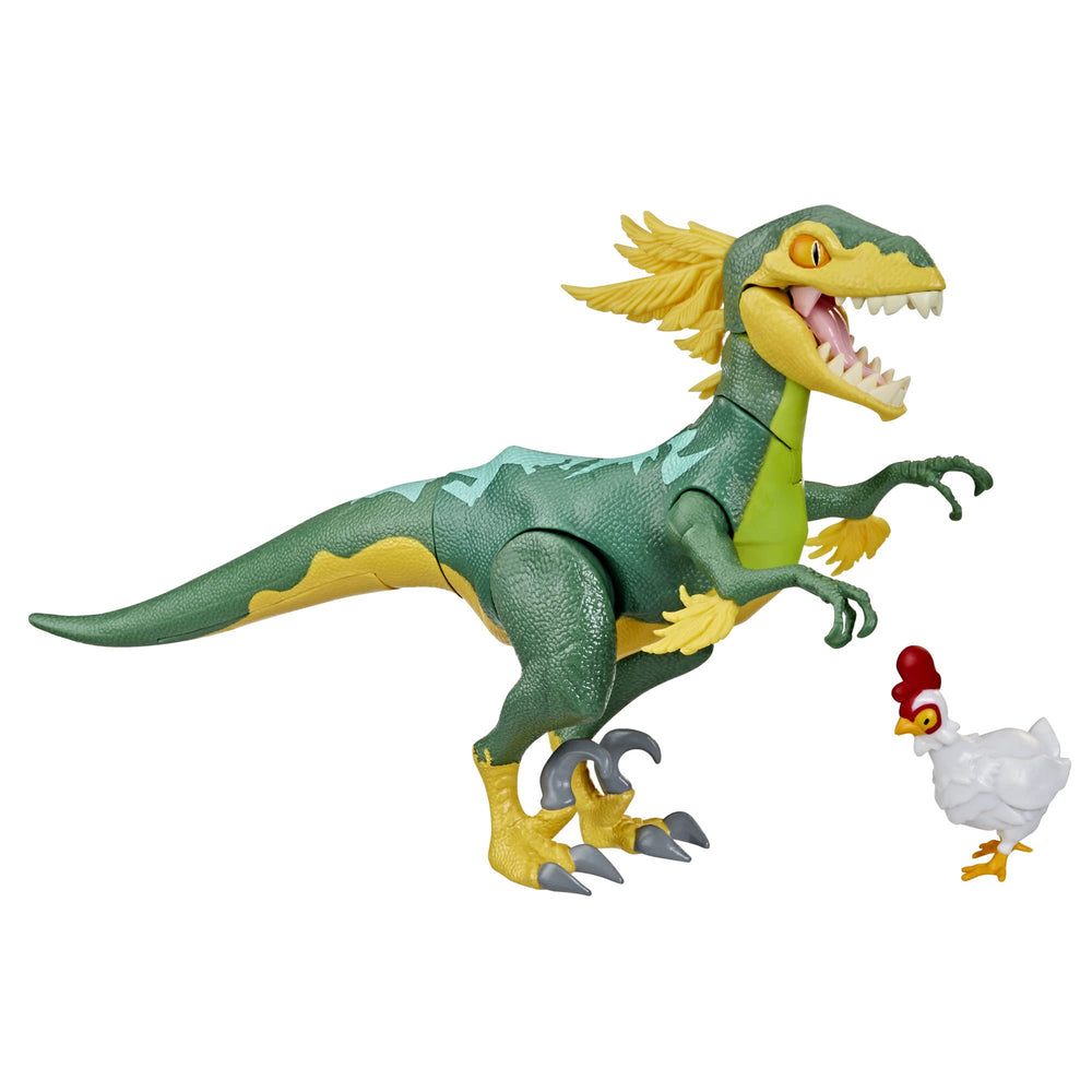 Fortnite Raptor figure in yellow with detailed textures for display