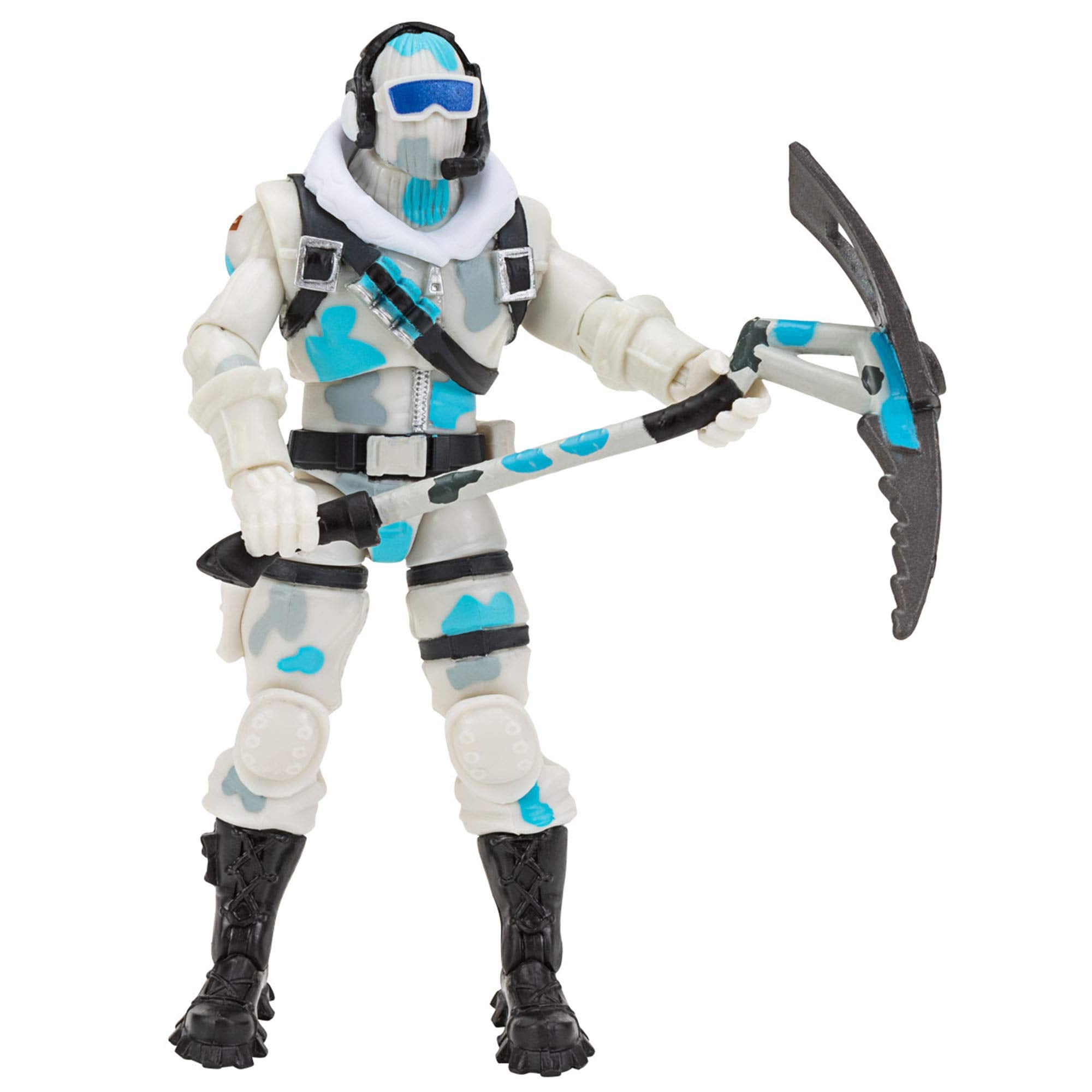 Fortnite Frostbite stone building material stand supports poseable display.