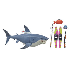 Fortnite Upgrade Shark figure front view shows poseable joints for dynamic poses.