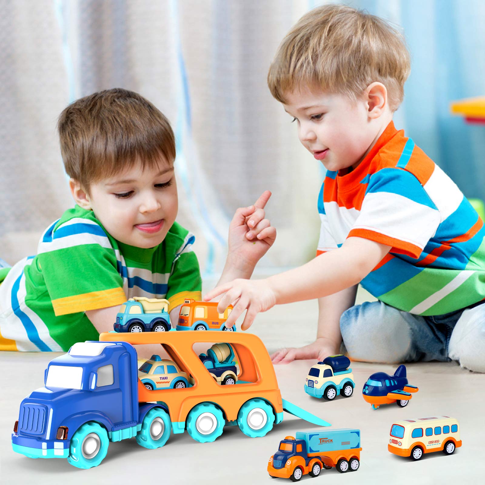 Forty4 nine-pack cars toys city-bus encourages imaginative journeys.