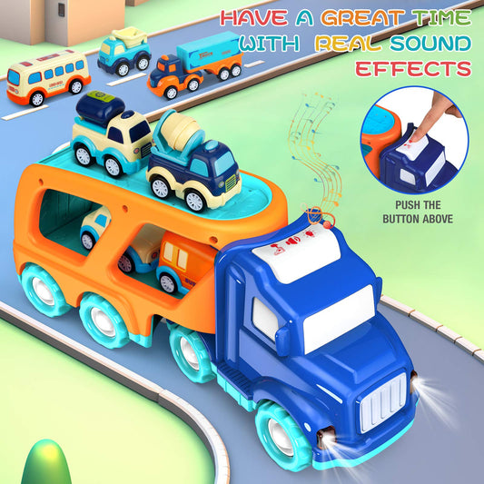 Forty4 nine-pack cars toys dump-truck, durable plastic for safe, active learning.