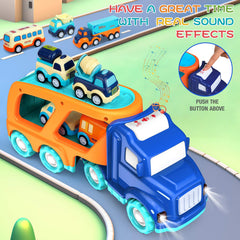 Forty4 nine-pack cars toys dump-truck, durable plastic for safe, active learning.