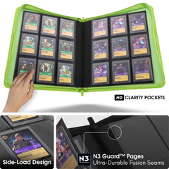FORZAROCKET 324 Toploader Binder N3 guard pages, archival-safe visibility for cards.