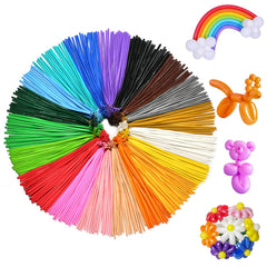 FOTIOMRG 200pcs twisting balloons kit for easy balloon art setup.