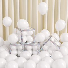 FOTIOMRG 5in white balloons pack for quick party decorating