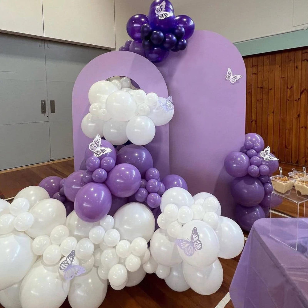 FOTIOMRG balloon arch decoration idea with white balloons