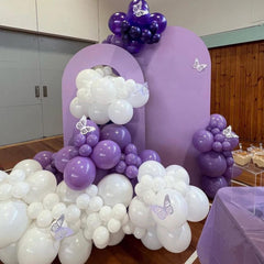 FOTIOMRG balloon arch decoration idea with white balloons