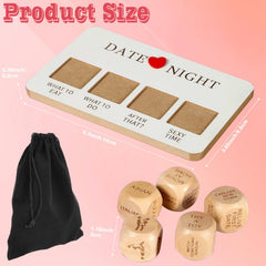 FOWSEEK Date Night Dice wood close-up highlighting durable craftsmanship for date nights.