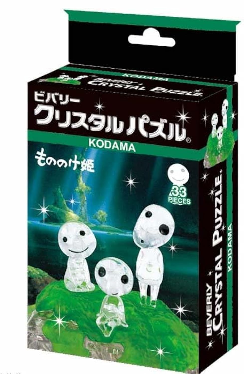 FOXCUP Studio Ghibli Kodama 3D puzzle in clear crystal, precise pieces for a satisfying build.