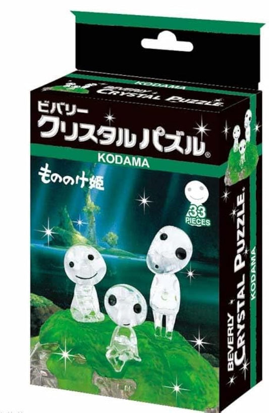 FOXCUP Studio Ghibli Kodama 3D puzzle in clear crystal, precise pieces for a satisfying build.
