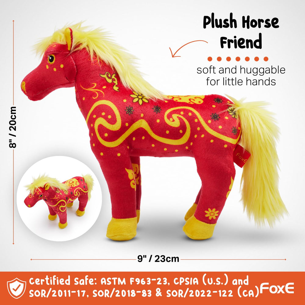 FoxE CNY décor horse serves as a festive centerpiece and display piece.