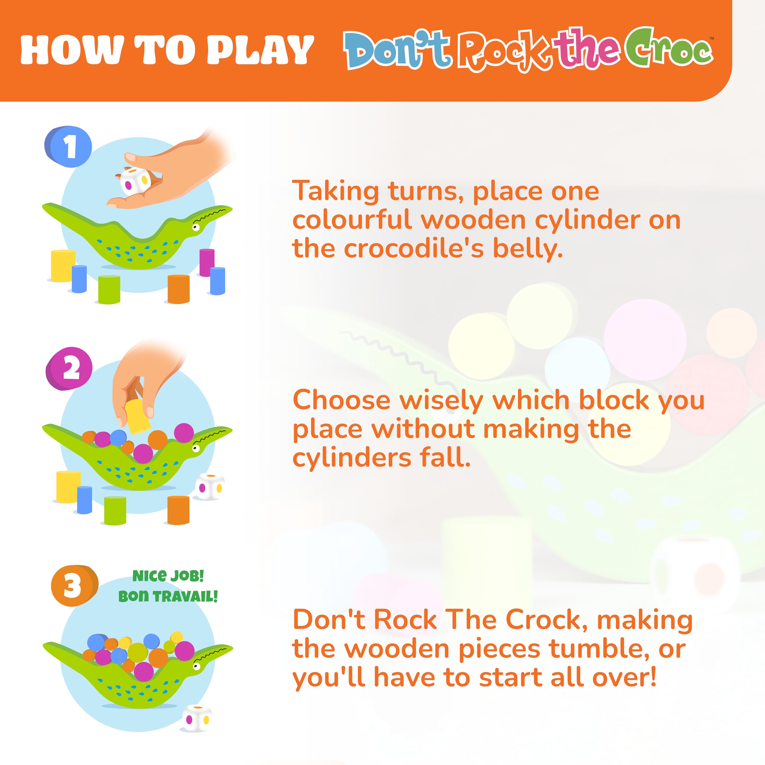Natural wooden components with safe colors support tactile FoxMind play.