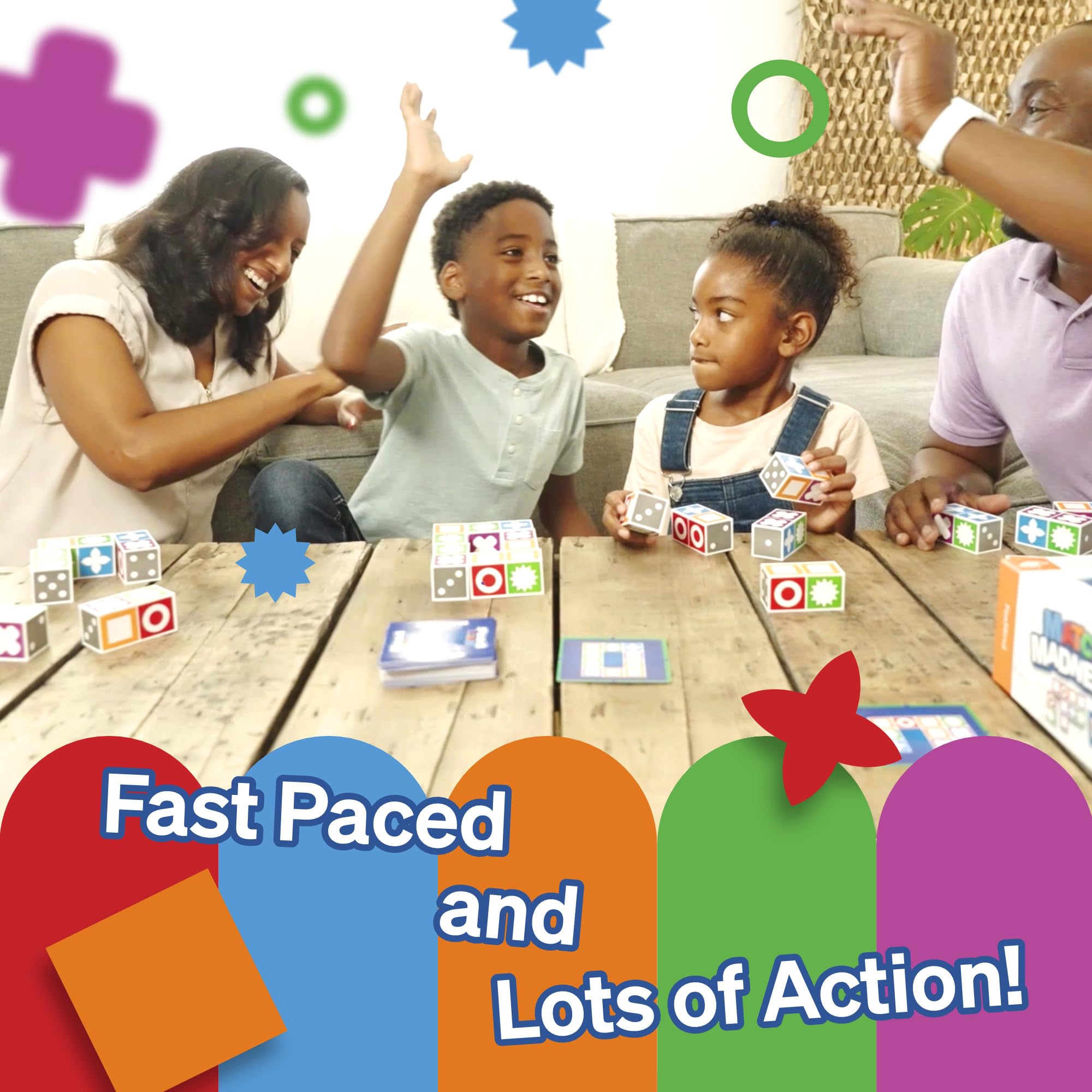 FoxMind Match Madness family game night setting for all ages.