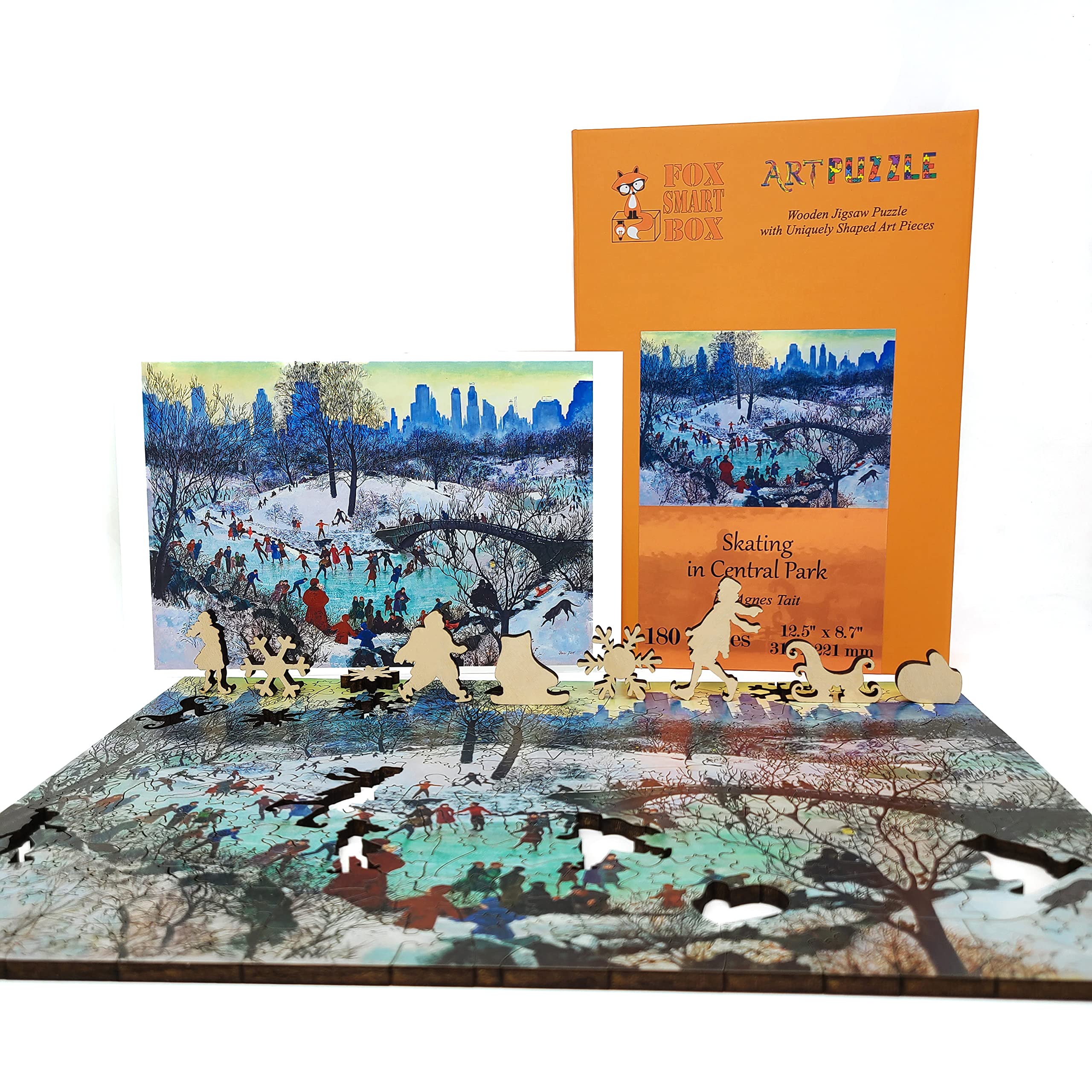 FoxSmartBox finished puzzle measures 12.5 x 8.7 inches for display