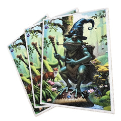 Foxtrot Designs Frog Wizard sleeve matte back texture reduces glare during play