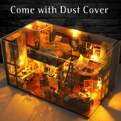 Foyucool loft-style miniature house ready for stylish display and gifting.