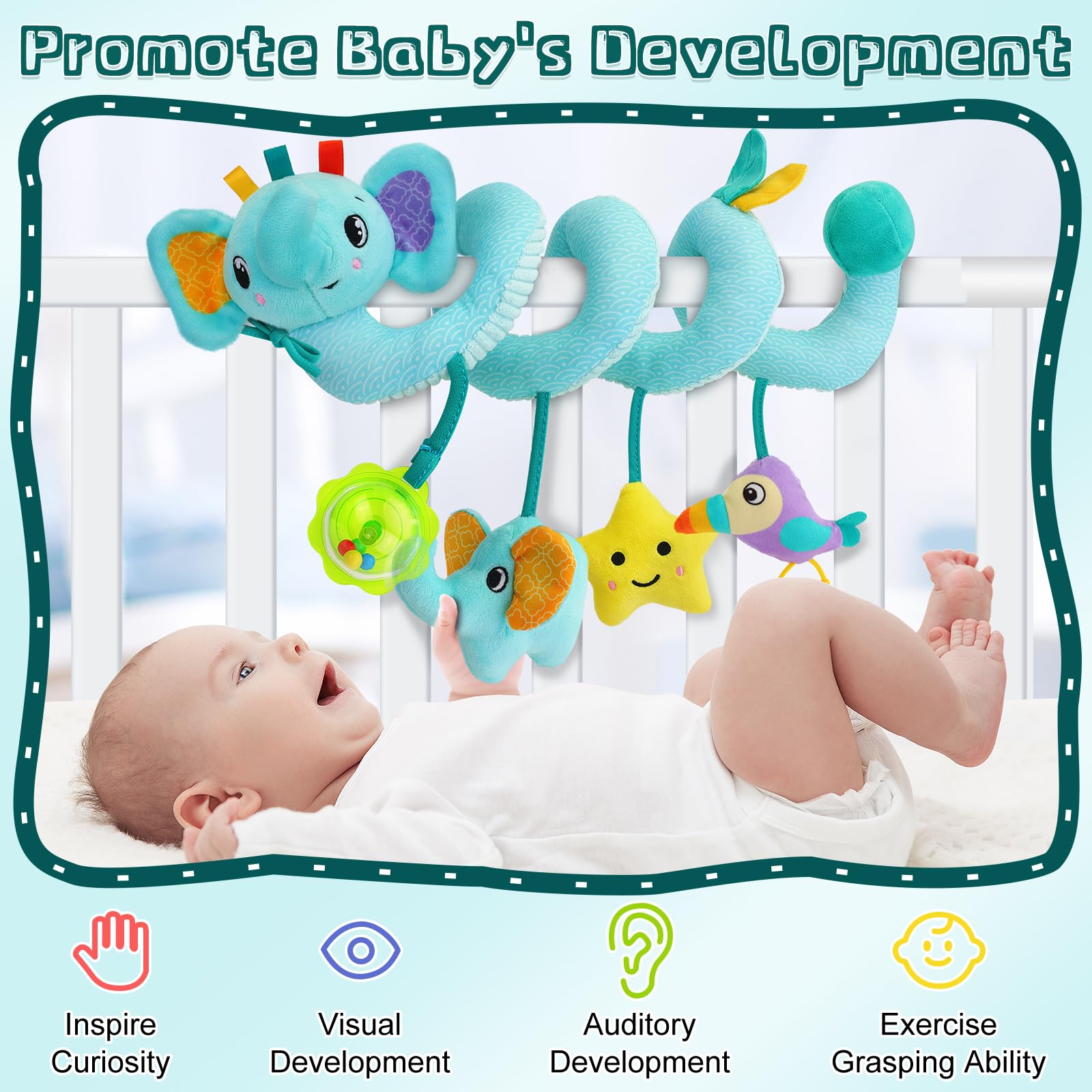 FPVERA crib-arch setup keeps baby entertained at home.
