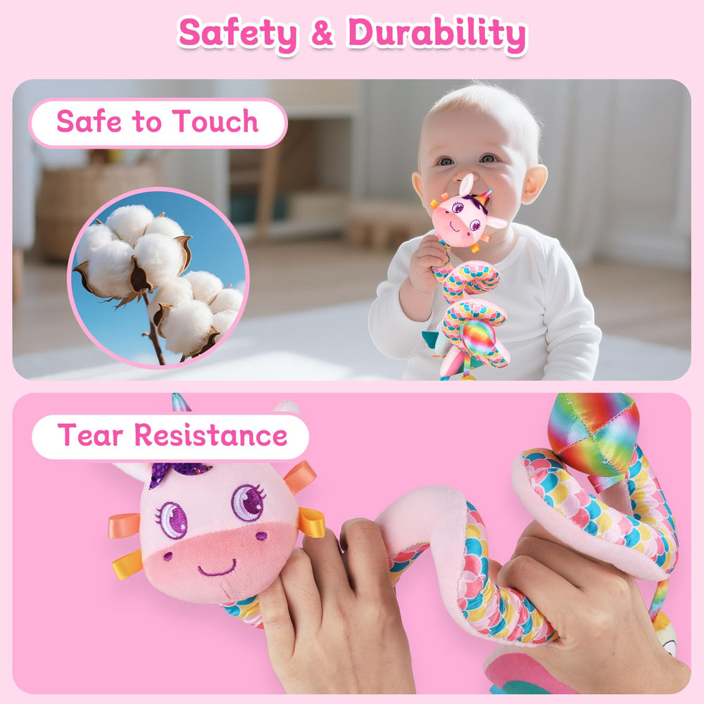 FPVERA infant arch toy attached to stroller for on-the-go amusement