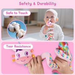 FPVERA infant arch toy attached to stroller for on-the-go amusement