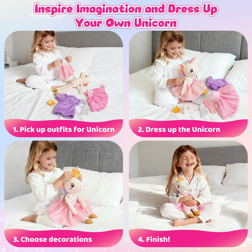 FPVERA unicorn doll gift packaging suitable for birthdays.