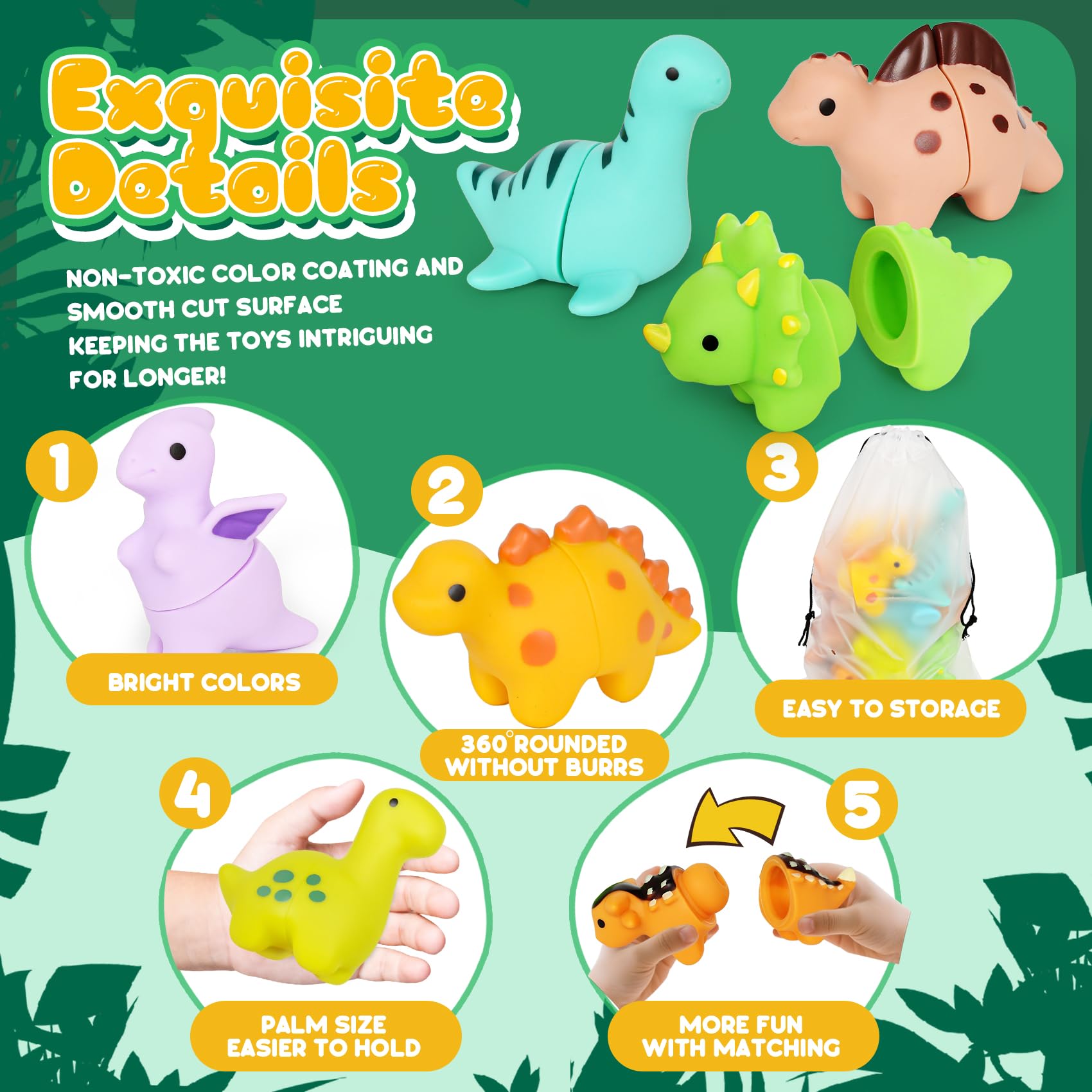 FQKIOMY colour-sorting dino for early color recognition during learning games