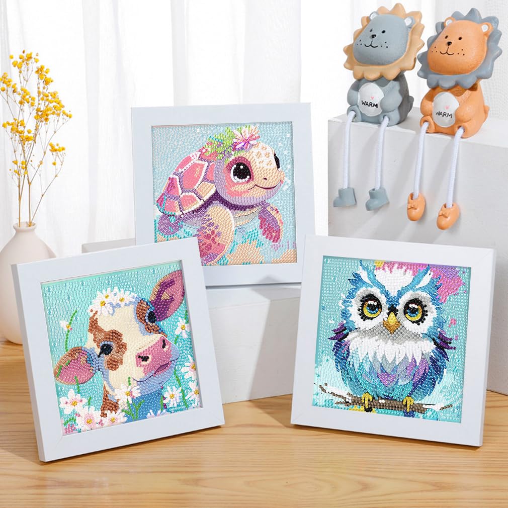 FQOVKYN diamond art kit four canvases ready for beginners