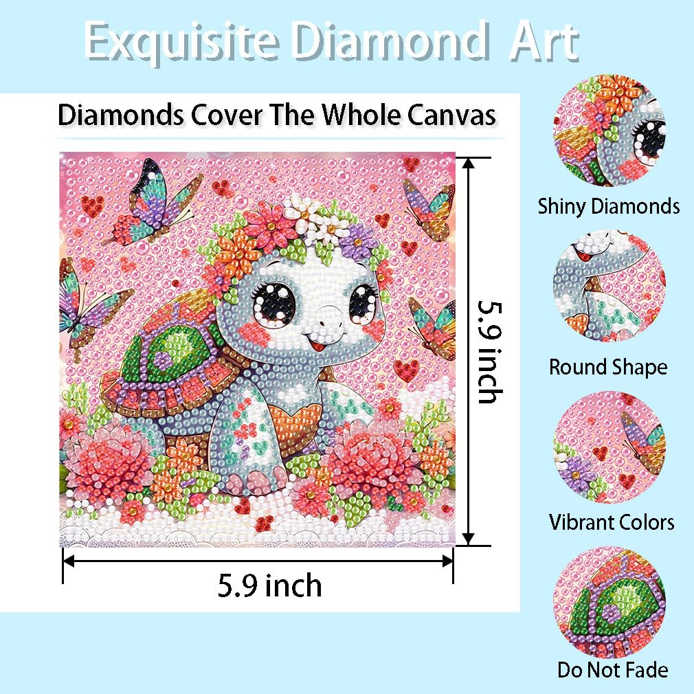 FQOVKYN diamond art kit with cute animals design sparks creativity during craft time.