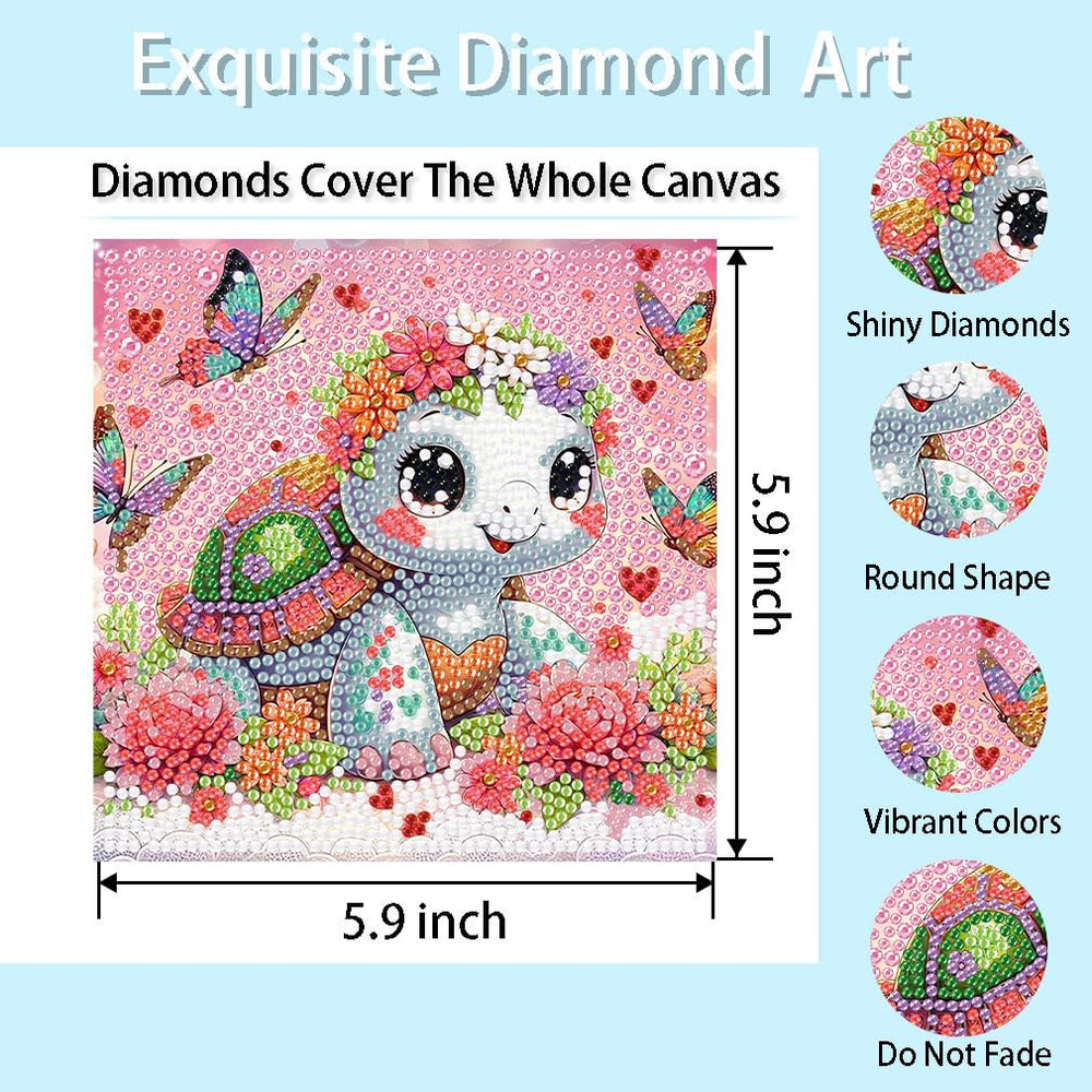 FQOVKYN diamond art kit with cute animals design sparks creativity during craft time.