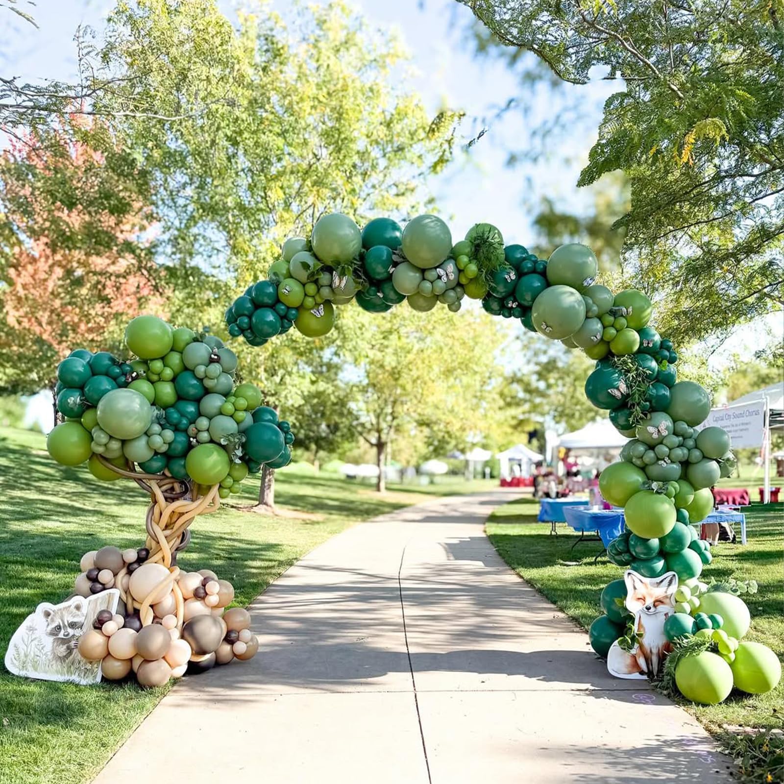 FQZYLCH 5-inch dark green balloons for tiny decorative details.