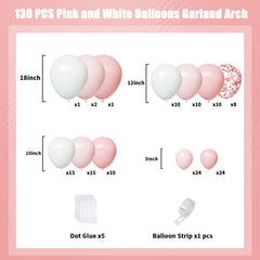 FQZYLCH matte white 18 inch balloons for clean arch appearance