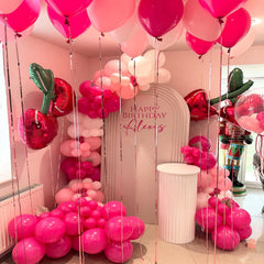 FQZYLCH balloon glue and ribbons kit for easy garland assembly.