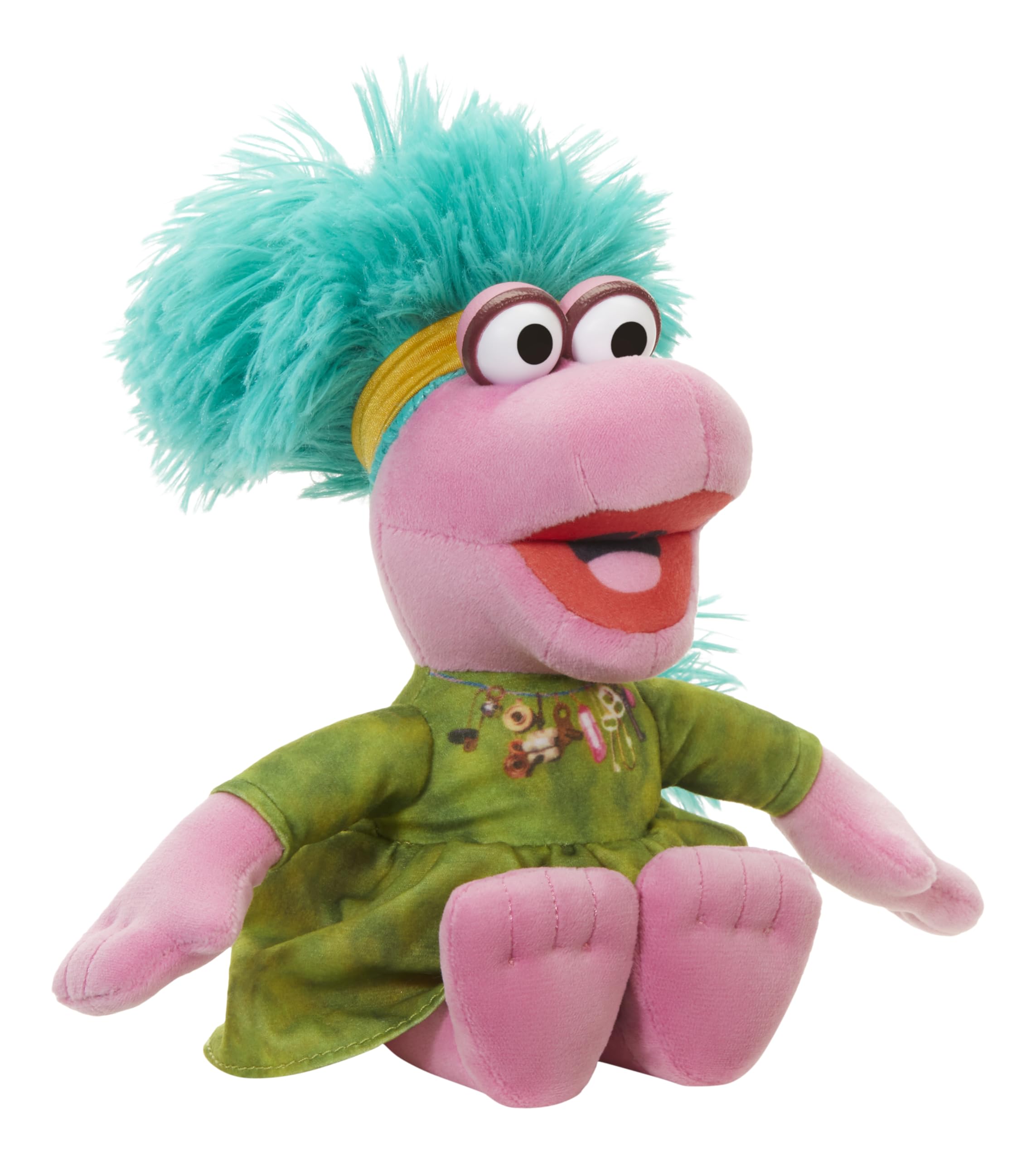 Fraggle Rock Mokey plush close-up showing soft texture for hugs.