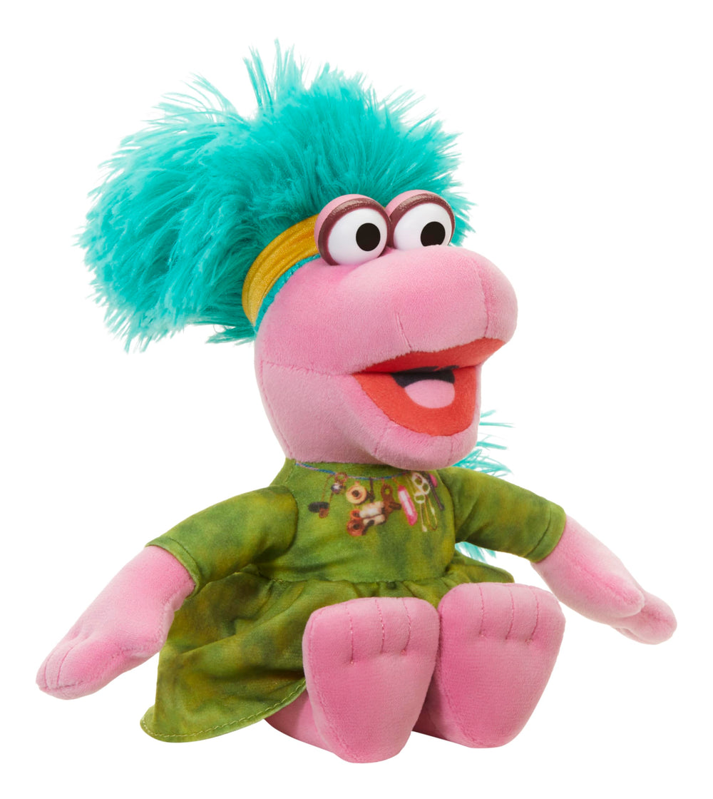 Fraggle Rock Mokey plush close-up showing soft texture for hugs.