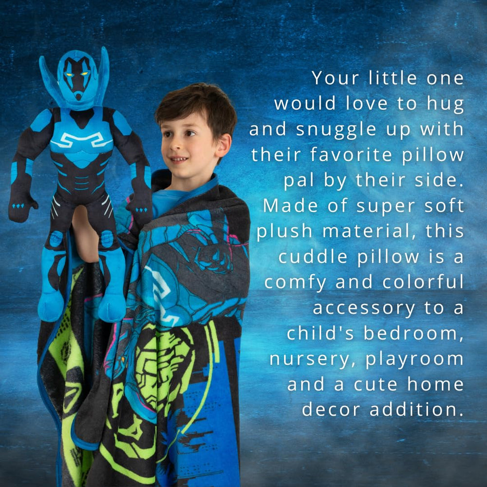 Franco Blue Beetle armor-detail pillow for imaginative play