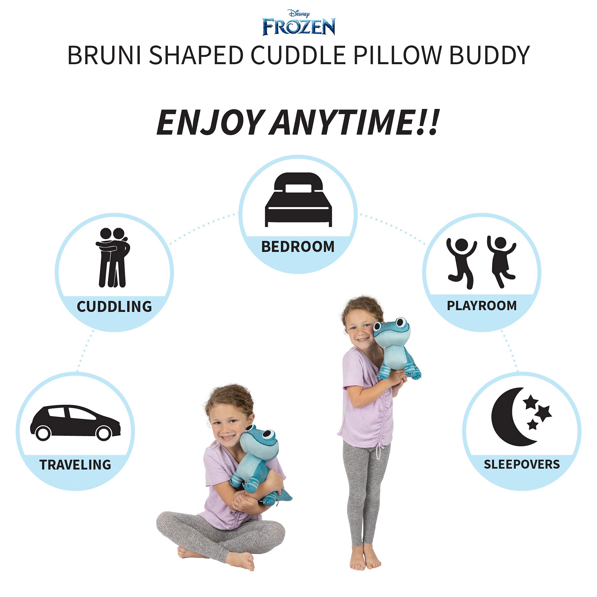 Franco Bruni cuddle pillow embroidery details bring Bruni to life.