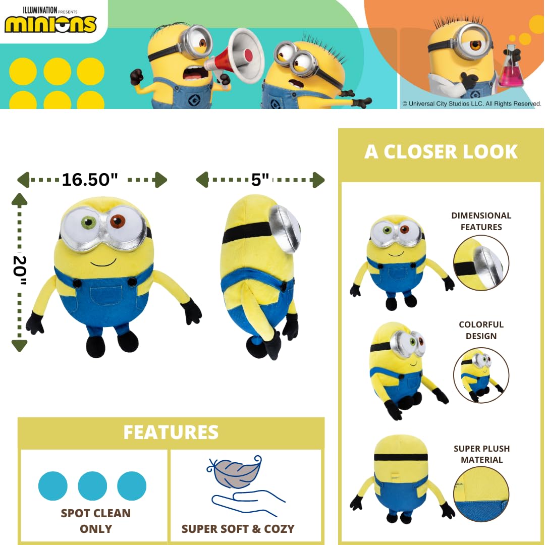 Franco Minions Bob pillow denim overalls detail, ideal for travel