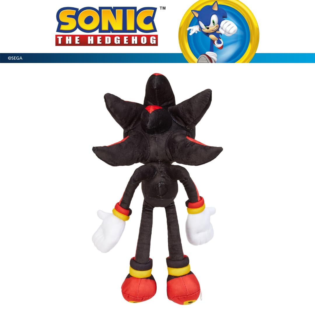 Franco Shadow Hedgehog plush is officially licensed for authentic Sonic style.