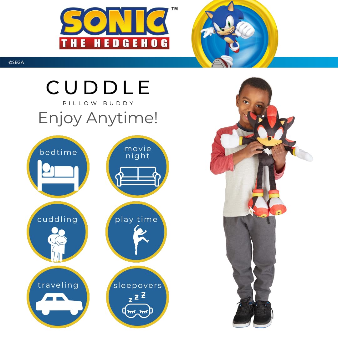 Franco Shadow Hedgehog plush with embroidery detail enhances authenticity.