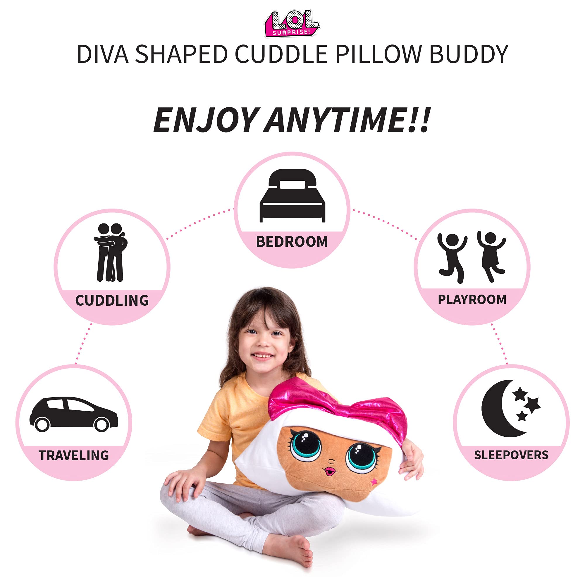 Soft plush fabric invites gentle hugs from Franco cuddle pillow buddy.