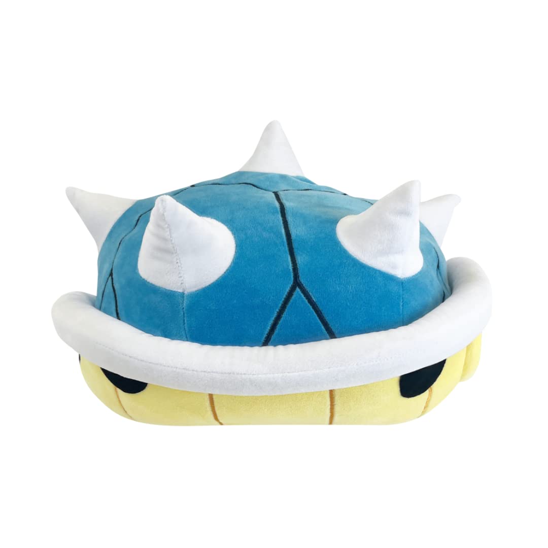 Franco Super Mario blue shell plush close-up shows soft fabric and vivid color.