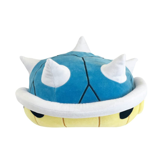 Franco Super Mario blue shell plush close-up shows soft fabric and vivid color.