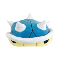 Franco Super Mario blue shell plush close-up shows soft fabric and vivid color.