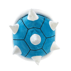 Franco Super Mario blue shell pillow side view highlights compact cuddle size.