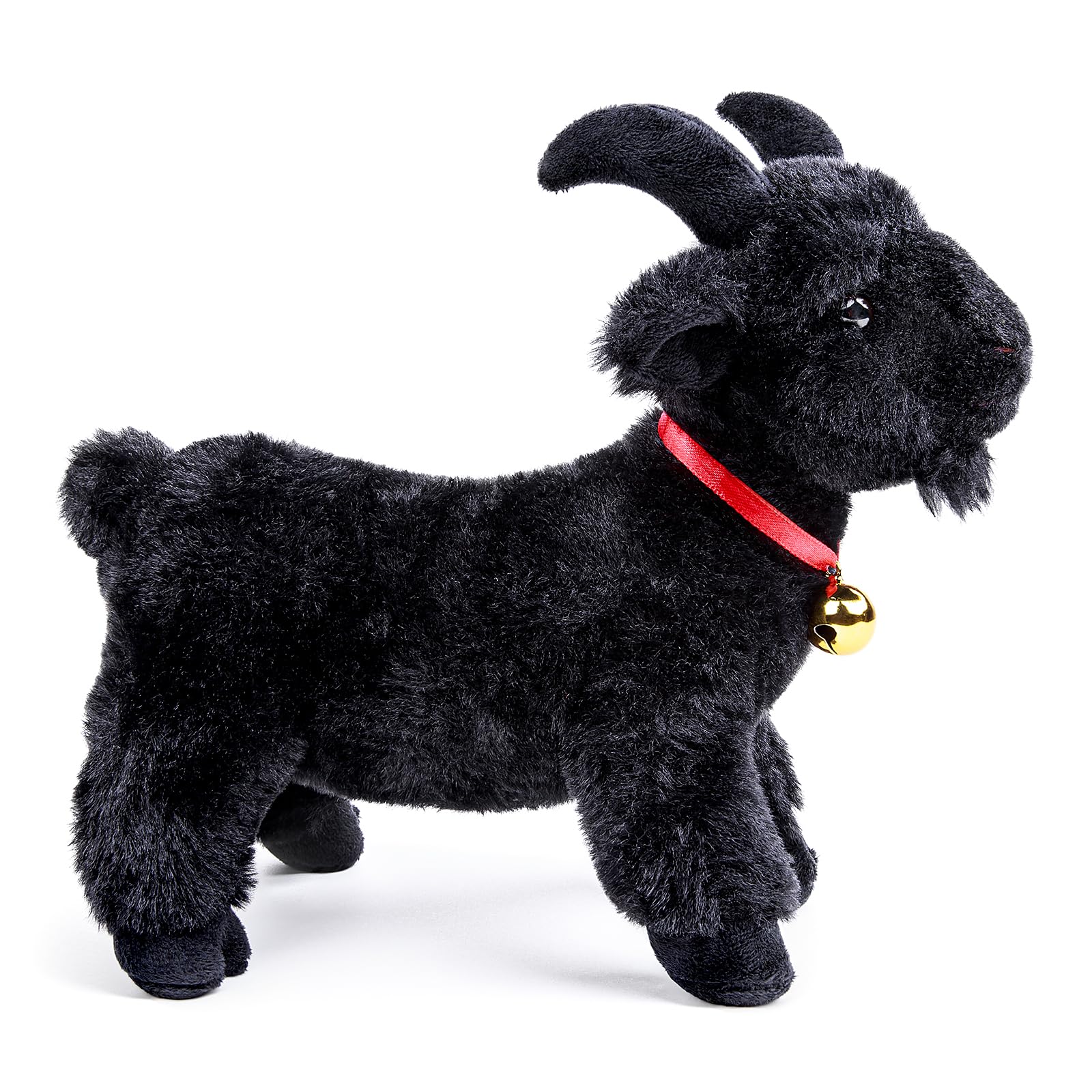 Frankiezhou Home black-goat-with-bell-plush: soft, durable fabric for cozy cuddles