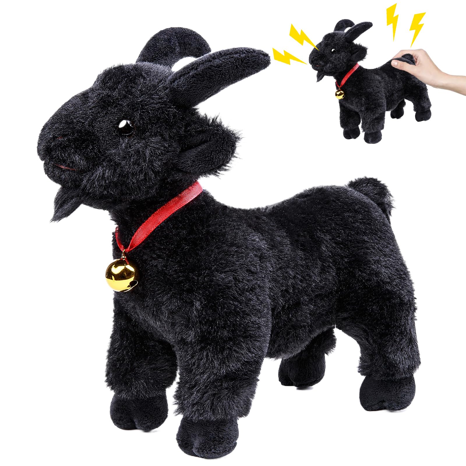 Frankiezhou Home goat-screaming-bell-plush-10in: lifelike companion for imaginative play