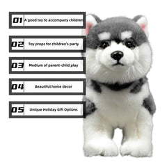 FRANKIEZHOU husky plush placed in car or office as friendly desk buddy.